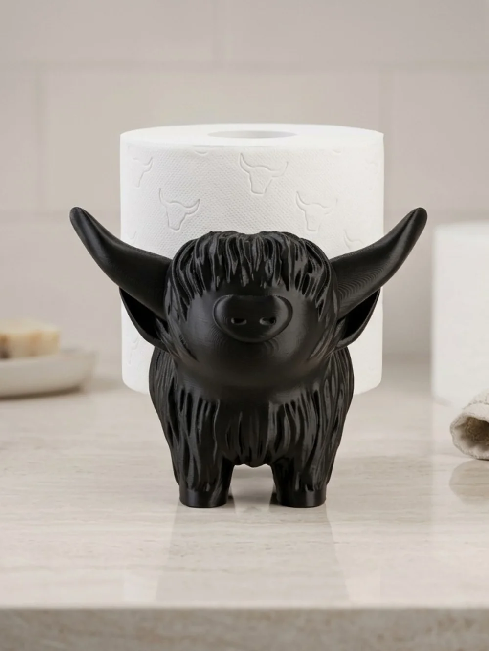 Highland Cow Toilet Paper Holder - Home Bath